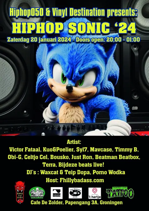 Saturday 20th of January, HIPHOP SONIC 2024!